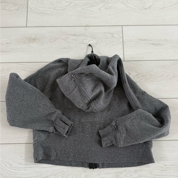 SOLD Lululemon Scuba Oversized Full Zip Hoodie Heathered Speckled Black Gray - Picture 4 of 5
